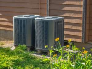Outdoor Ac Unit With Flowers
